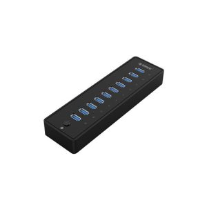 USB hub z 10 vhodi, USB 3.0, zunanje napajanje, črn, ORICO P10-U3