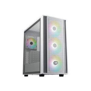 Računalniško ohišje Cooler Master MasterBox 600, ATX, Midi-Tower, ARGB, kaljeno steklo, belo