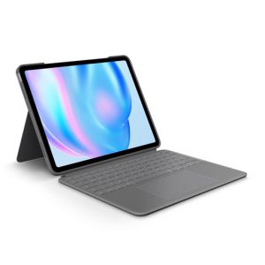 Ovitek s tipkovnico Logitech Combo Touch za iPad Air 11", M2, siv, Slo g.