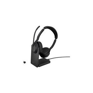 Jabra Evolve2 55 UC Stereo - slušalke - s stojalom za polnjenje