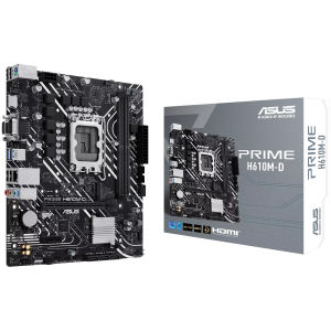 ASUS PRIME H610M-D LGA1700 mATX osnovna plošča - Intel H610, 2xDDR5, 1xM.2, 4xSATA