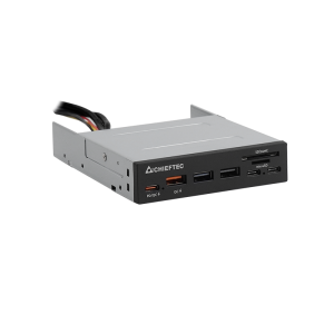 Chieftec all-in-one čitalec kartic 4x USB 3.2 Gen1 TypeA/C QC3.0 3,5" panel