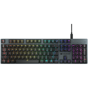 COUGAR LUXLIM - optično/mehanska žična gaming tipkovnica, RGB osvetlitev (14 učinkov), črna