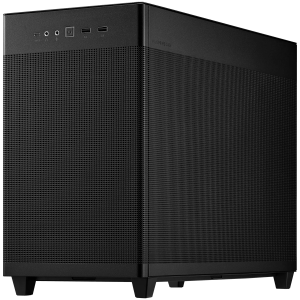 ASUS Prime AP201 MicroATX Ohišje - Črno, elegantno 33-litrsko MicroATX ohišje s stranskimi paneli brez orodja in mrežo, s podporo za hladilnike do 360 mm, grafične kartice do 338 mm dolge in standardne ATX napajalnike