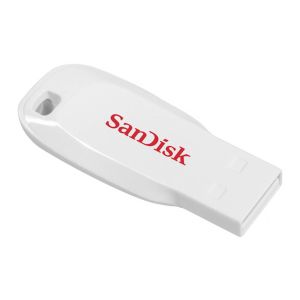 USB DISK SANDISK 16GB CRUZER BLADE BELA, 2.0, bel , brez pokrovčka