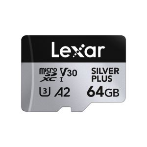 Spominska kartica Lexar Professional SILVER Plus, micro SDXC, 64GB, 205MB/s, U3, V30, A2, UHS-I, z adapterjem