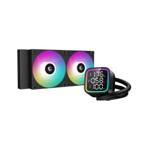 Komplet za tekočinsko hlajenje AIO Liquid Cooler DeepCool LD240, 240mm, LCD, RGB, črn