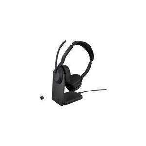 Jabra Evolve2 55 MS Stereo - slušalke - s stojalom za polnjenje