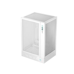 Računalniško ohišje DeepCool CH170 DIGITAL WH, Mini-ITX, LCD, Belo