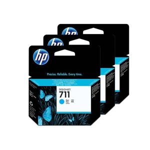 Komplet kartuš HP 711 CZ134A (cian), 3 kosi, original