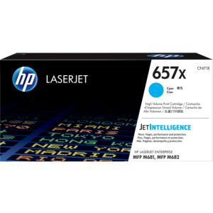 HP 657X - visok izkoristek - cian - original - LaserJet 