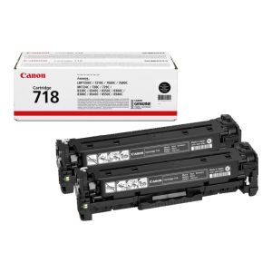 Canon 718 Črna - 2 pakiranja - črna - toner