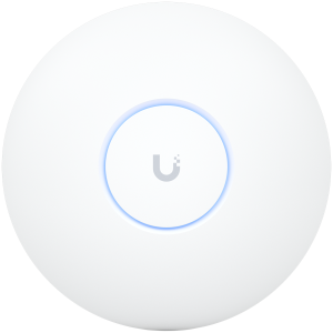 Ubiquiti U7-Pro-Max Ceiling-mounted WiFi 7 AP with 8 spatial streams, 6 GHz support, and a dedicated spectral scanning engine for interference-free WiFi in demanding, large-scale environments