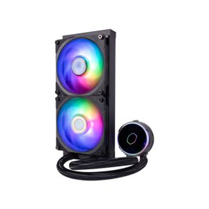 Komplet za tekočinsko hlajenje AIO Liquid Cooler Cooler Master MasterLiquid PL240 Flux, 240mm, ARGB, črn
