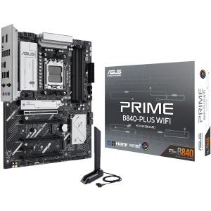 ASUS PRIME B840-PLUS WIFI AM5 ATX osnovna plošča - AMD B840, 4xDDR5, 3xM.2, 4xSATA