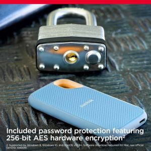 SanDisk Extreme 2TB Portable SSD 1050/1000 MB/s USB 3.2 Gen 2- modra