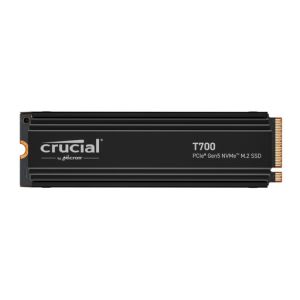 SSD 4TB M.2 80mm PCI-e 5.0 x4 NVMe, CRUCIAL T700 Heatsink (CT4000T700SSD5)