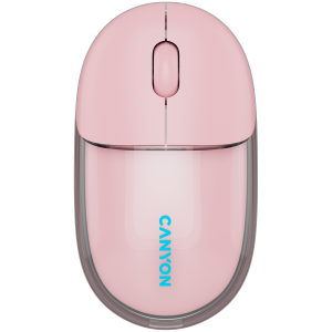CANYON miška OnClick 24 BT/ Wireless Transparent/Pink