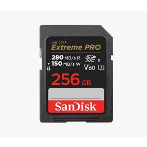 SDXC SANDISK 256GB EXTREME PRO, UHS-II, 280/150MB/s, V60, U3, C10