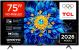 TCL 75 Premium QD-Mini LED TV 75P8L