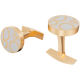 Cufflinks Metal Flat Gold