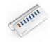 USB-C hub s 7 vhodi, 7x USB-A 3.2 Gen1, 1x USB-A PD, 5Gbps, z napajanjem, aluminij, ORICO M3U7Q1-05
