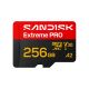 SDXC SanDisk micro 256GB Extreme PRO, 250/170MB/s, UHS-I, V30, U3, A2, adapter