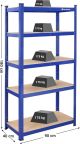SONGMICS Regal 90 x 180 x 40 cm rjavo-moder,GLR40Q