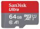 SanDisk Ultra microSDXC 64GB + SD Adapter 140MB/s  A1 Class 10 UHS-I