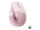 Logitech Lift vertikalna ergonomska miška - navpična miška - Bluetooth, 2.4 GHz - rose