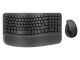 Tipkovnica in miška Logitech Wave Keys and Lift COMBO, Wireless, grafitna