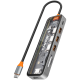 CANYON hub DS-13 7in1 4k USB-C Transparent Space Grey