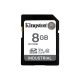 SDHC Kingston 8GB Industrial, do 100MB/s, Class 10, UHS-I, U3, V30, A1
