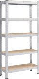 SONGMICS Regal 30 x 75 x 150 cm rjavo-srebrn,-GLR030E01