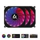 Chieftec TORNADO set RGB ventilatorjev (3x120mm)