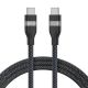 Anker pleteni USB-C na USB-C kabel 240 W, 0,9m, črn