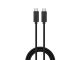 Kabel USB-C v USB-C, USB 3.2 Gen1, 10Gbps, 60W, 4K @ 60Hz, 1m, črn, Ewent