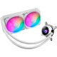 ASUS ROG Strix LC II 240 ARGB White Edition vodno hlajenje za procesor z Aura Sync in dvojnimi ROG 120 mm naslovljivimi RGB ventilatorji.