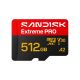 SDXC SanDisk micro 512GB Extreme PRO, 250/170MB/s, UHS-I, V30, U3, A2, adapter