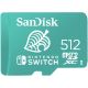 SanDisk microSDXC za Nintendo Switch 512GB, do 100MB/s branja, 90MB/s pisanja, U3, C10, A1, UHS-1