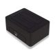Postaja za HDD/SSD, 2x 2.5"/3.5", SATA v USB 3.1, črna, Ewent EW7014
