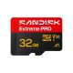 SDHC SanDisk micro 32GB Extreme PRO, 100/90MB/s, UHS-I, V30, U3, A1, adapter