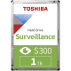 TOSHIBA S300 Surveillance 1TB disk, 8.89cm (3.5"), SATA 6Gb/s, 5700 obratov/min