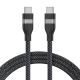 Anker pleteni USB-C na USB-C kabel 240 W, 1,8m, črn