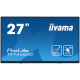 IIYAMA Monitor LED T2755QSC-B1  27” Optical Bonded PCAP 10pt IPS Edge to edge glass 2560 x 1440 @75Hz 400 cd/m² HDMI DP USB Hub Tilt angle	15° up; 70° down