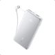Anker Zolo Powerbank 10000 mAh, 22,5W z vgrajenim USB-C kablom, bel