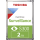 TOSHIBA S300 Surveillance 2TB disk, 8.89cm (3.5"), SATA 6Gb/s, 5400 obratov/min
