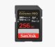SDXC SANDISK 256GB EXTREME PRO, UHS-II, 280/150MB/s, V60, U3, C10