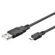 Kabel USB-A 2.0 v Micro USB, 1m, črn, Ewent